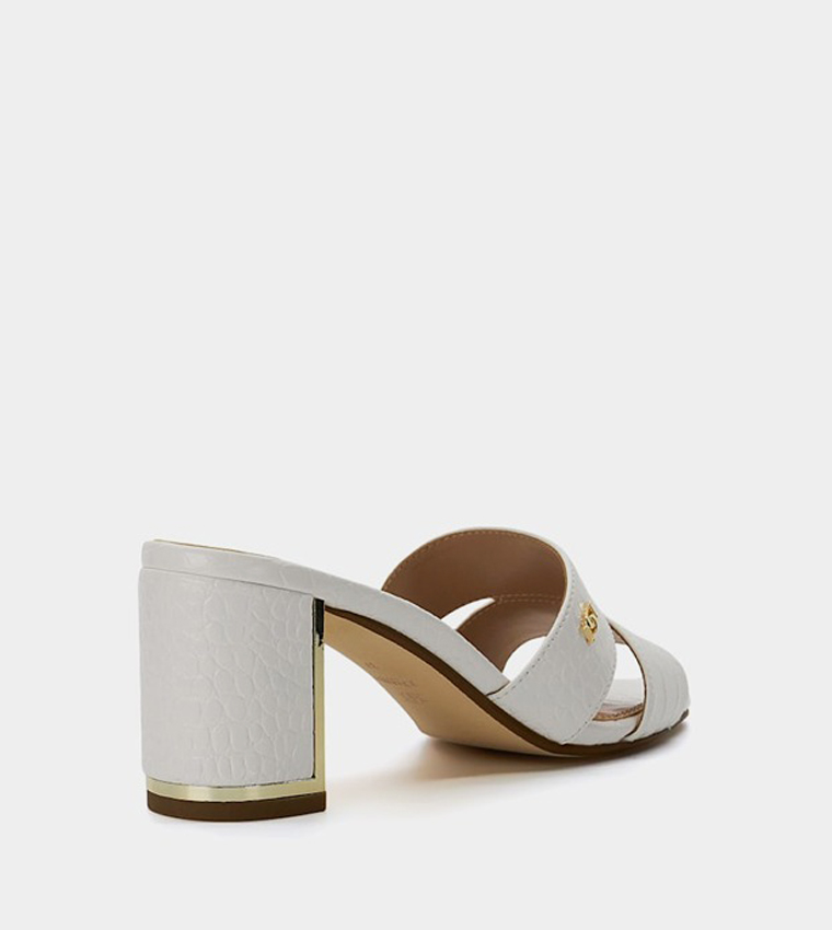 MOON Textured Block Heel Sandals