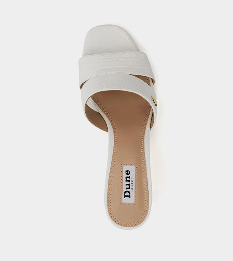 MOON Textured Block Heel Sandals