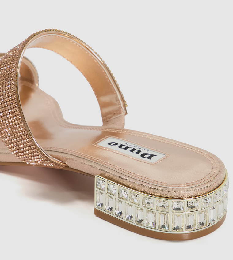 NELLY Embellished Low Heel Sandals
