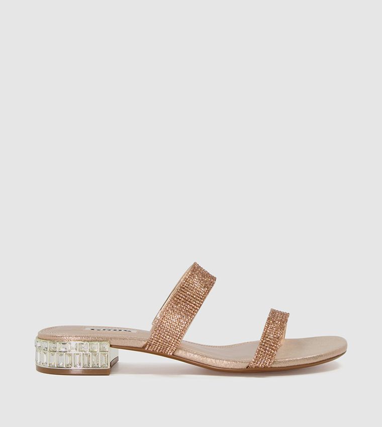 NELLY Embellished Low Heel Sandals