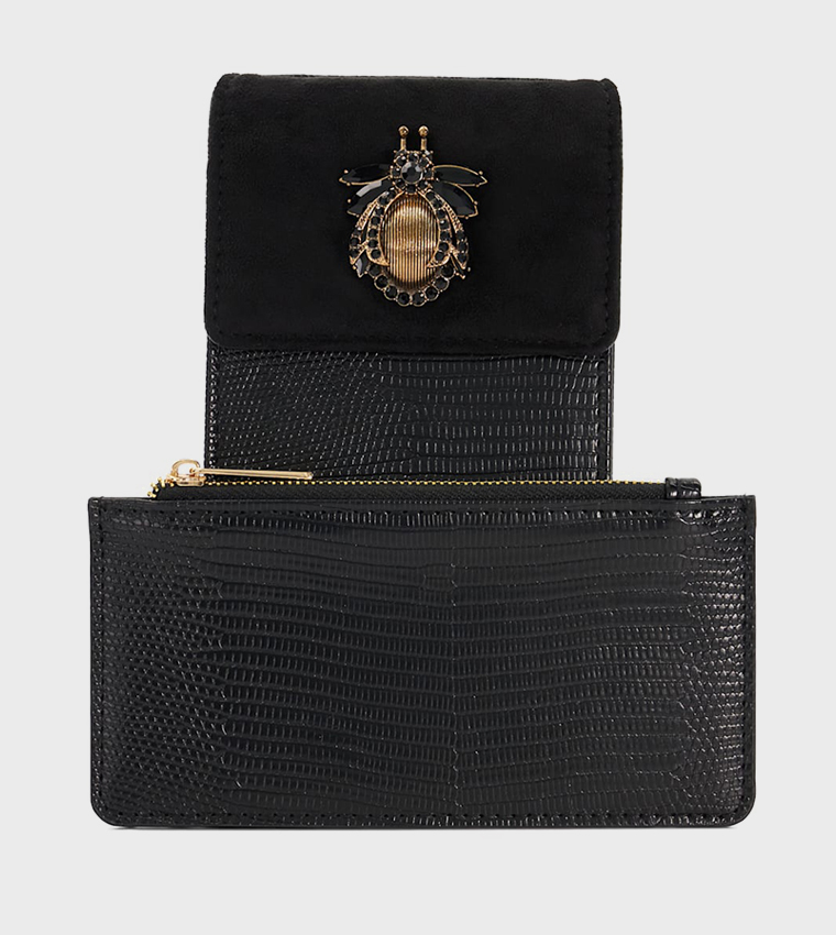 SASKIAS Textured Phone Crossbody Bag