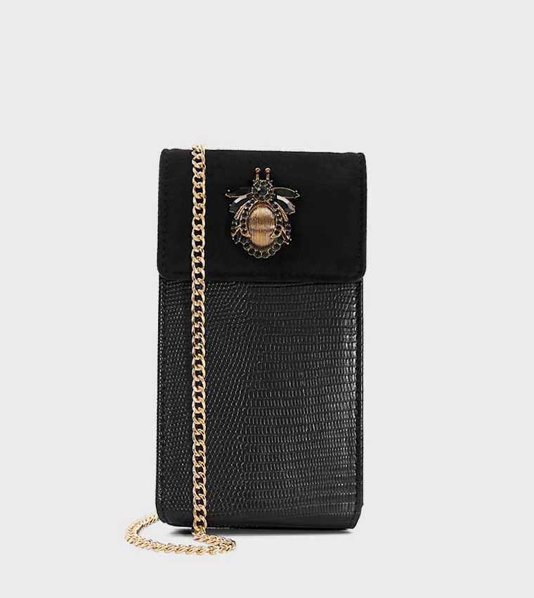 SASKIAS Textured Phone Crossbody Bag