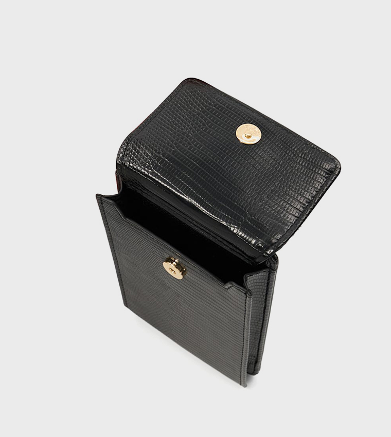 SASKIAS Textured Phone Crossbody Bag