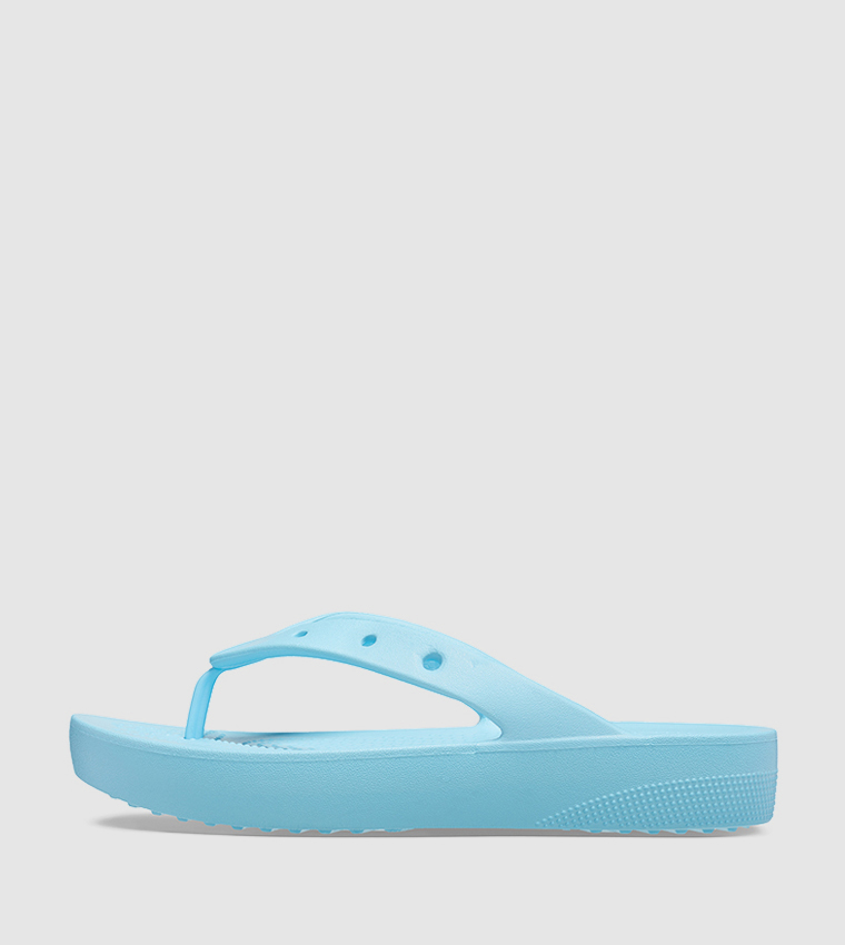 Buy Crocs Classic Platform Flip In Blue | 6thStreet UAE