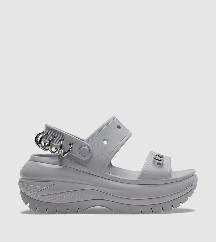 crocs ☆ Classic Mega Crush Sandal Grey Crocs Mega Crush Grey Sandals Women's Size 10 | eBay