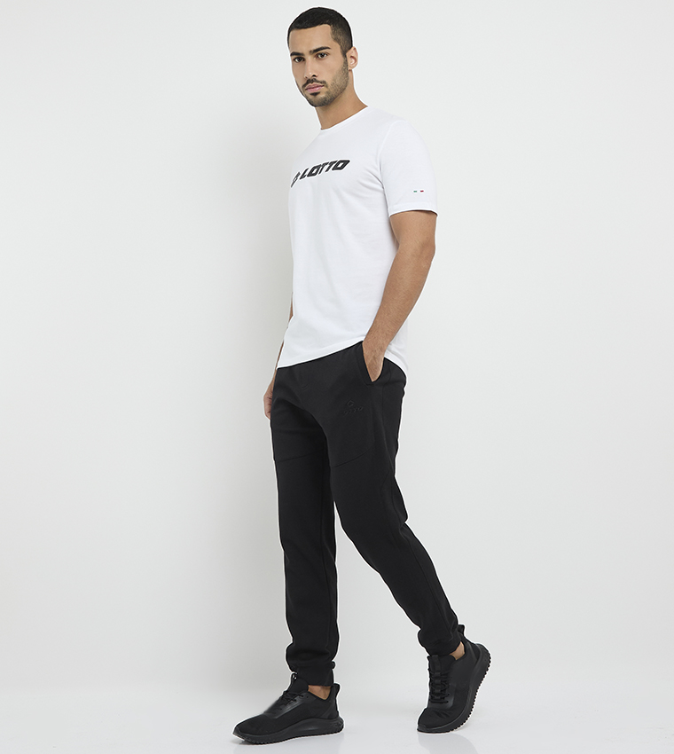 بنطلون جوغر مطرز بشعار 