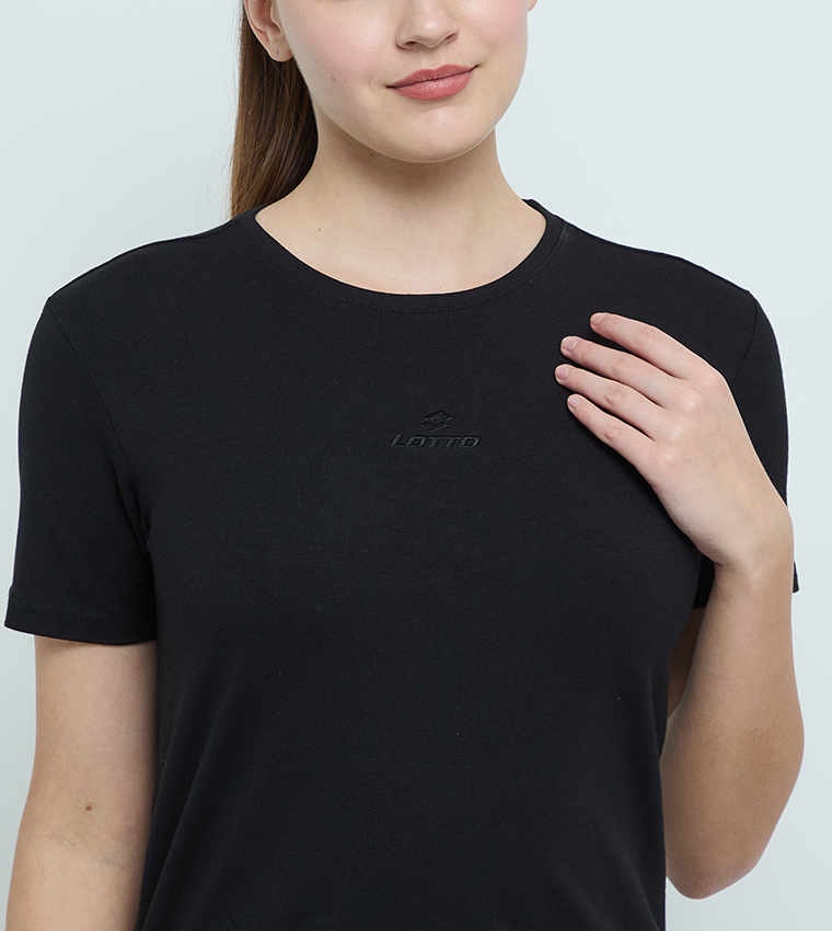 Logo Embroidered Fitted T-Shirt