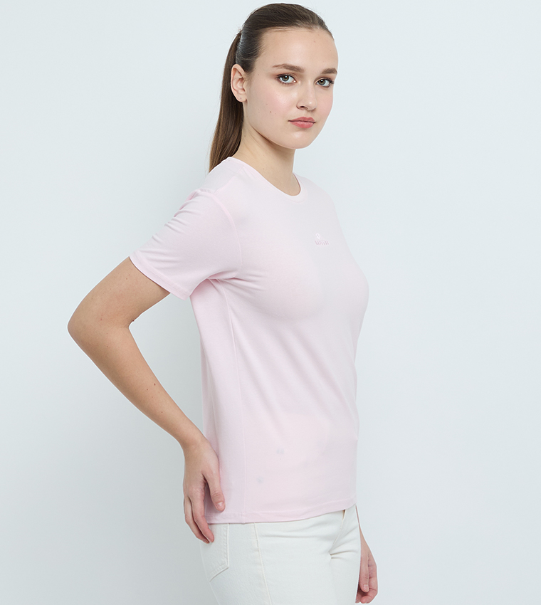 Logo Embroidered Fitted T-Shirt