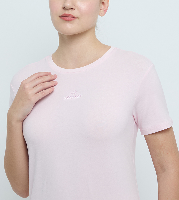 Logo Embroidered Fitted T-Shirt