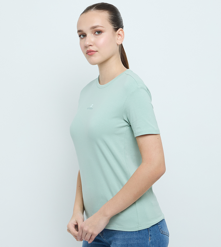 Logo Embroidered Fitted T-Shirt