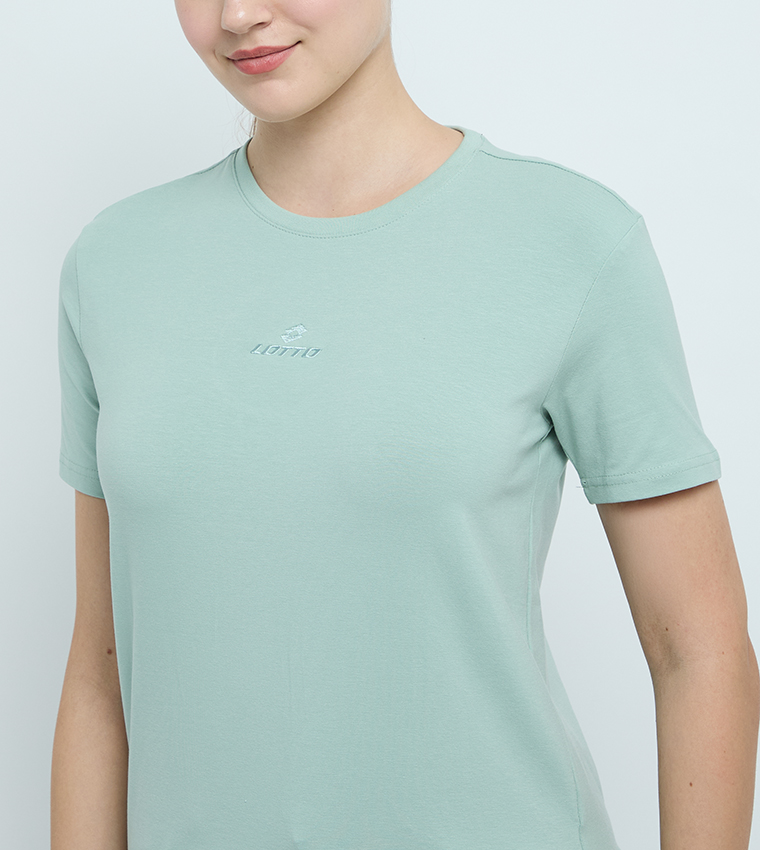 Logo Embroidered Fitted T-Shirt
