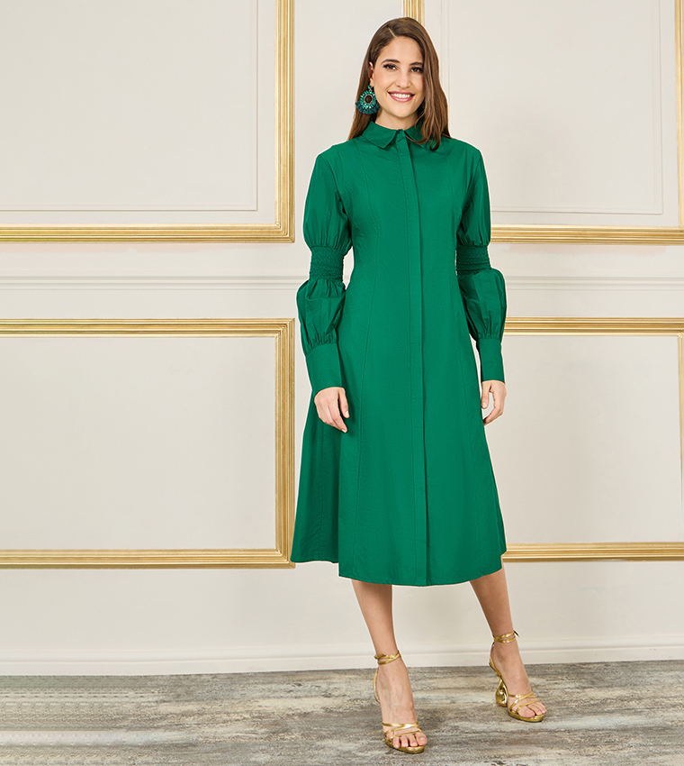 A line shops midi shirt dress