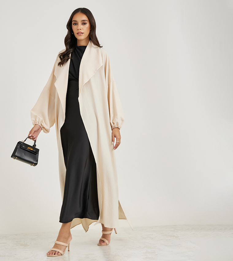 Oversized Maxi Length Textured Kimono