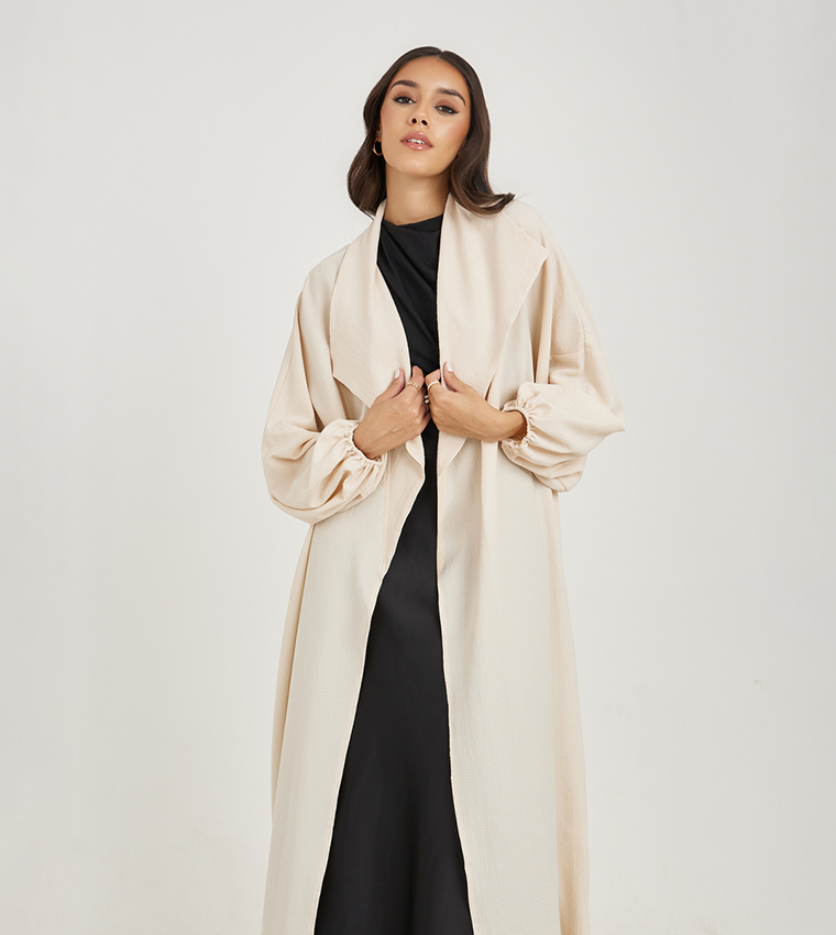 Oversized Maxi Length Textured Kimono