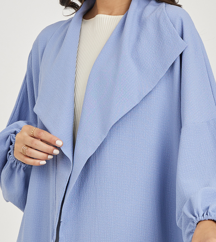 Oversized Maxi Length Textured Kimono