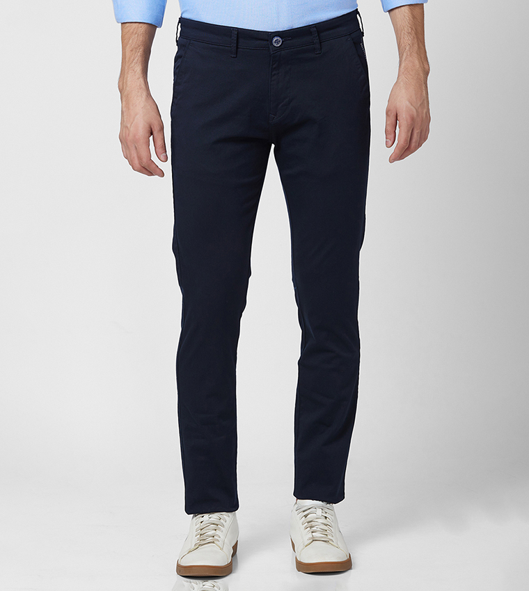 Solid Pocket Detail Pants