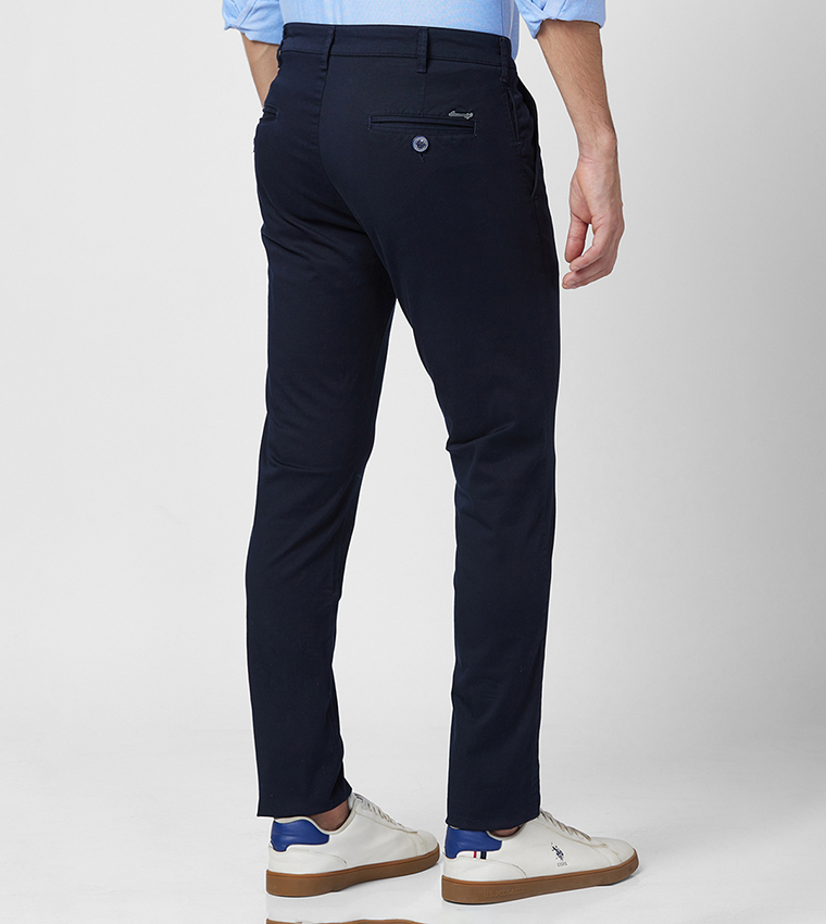 Solid Pocket Detail Pants