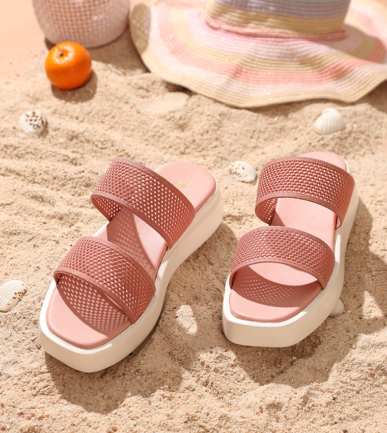 Double Strap Platform Sandals