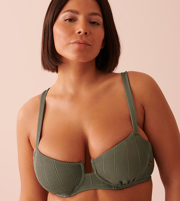 TEXTURED Balconette Bikini Top