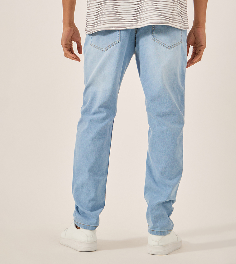 Mid Rise Faded Slim Fit Jeans