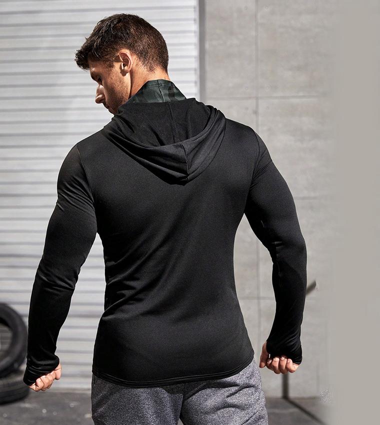 Long Sleeves Running Hoodie with Thumbholes