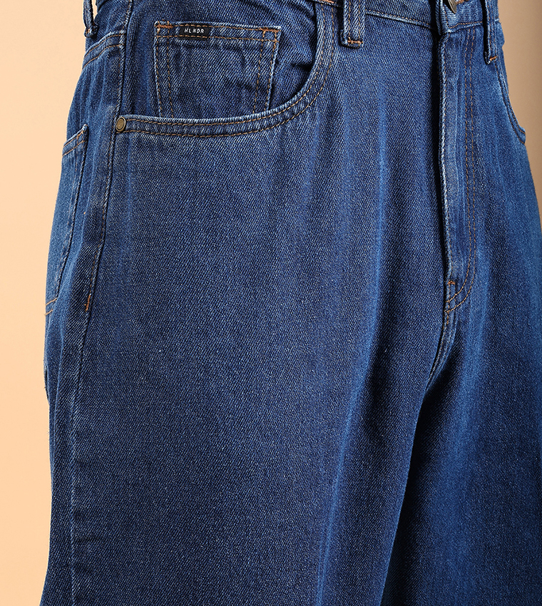 Mid Rise Loose Fit Faded Baggy Jeans