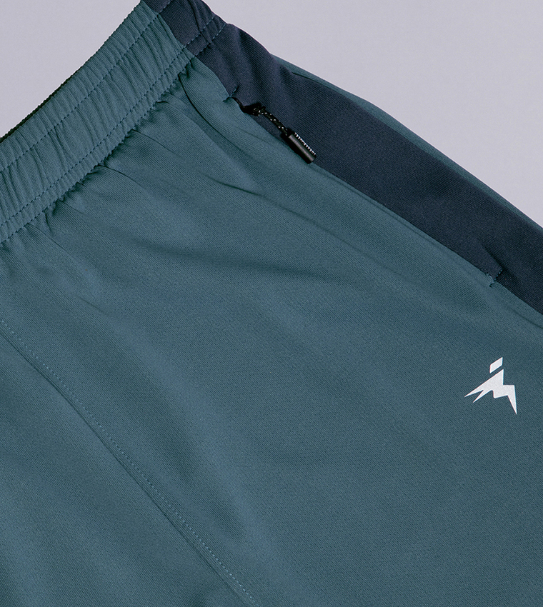 Solid Slim Fit Track Pants with Techno Dry