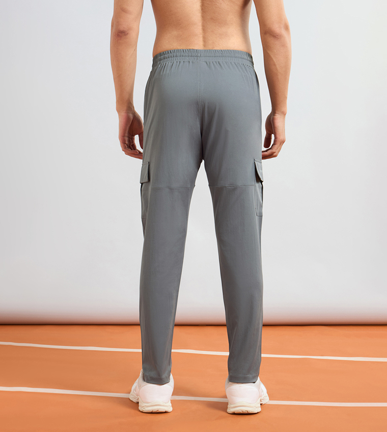 Solid Relaxed Fit Cargo Pants