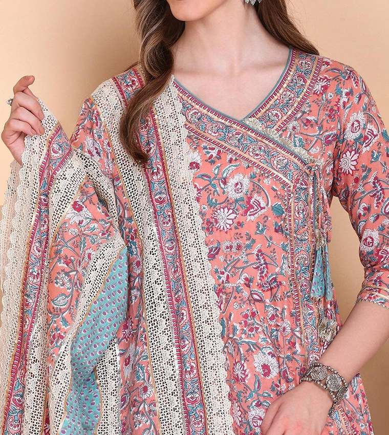 Printed Kurta Set with Dupatta
