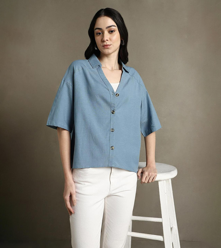 Solid Oversized Shirt 