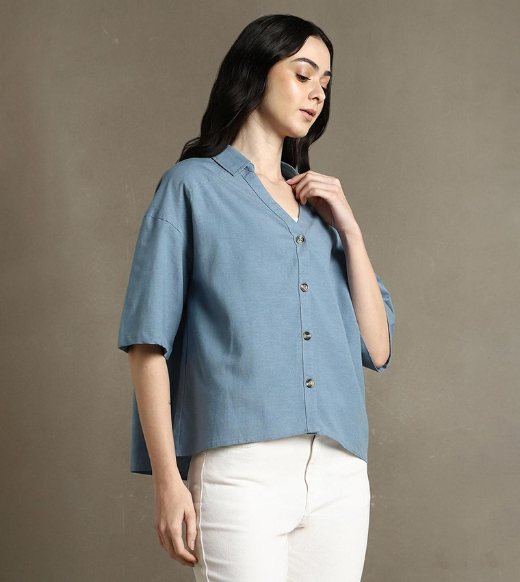 Solid Oversized Shirt 