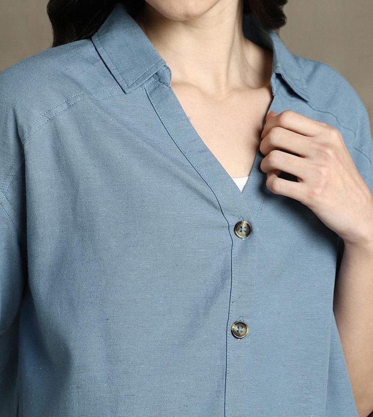 Solid Oversized Shirt 