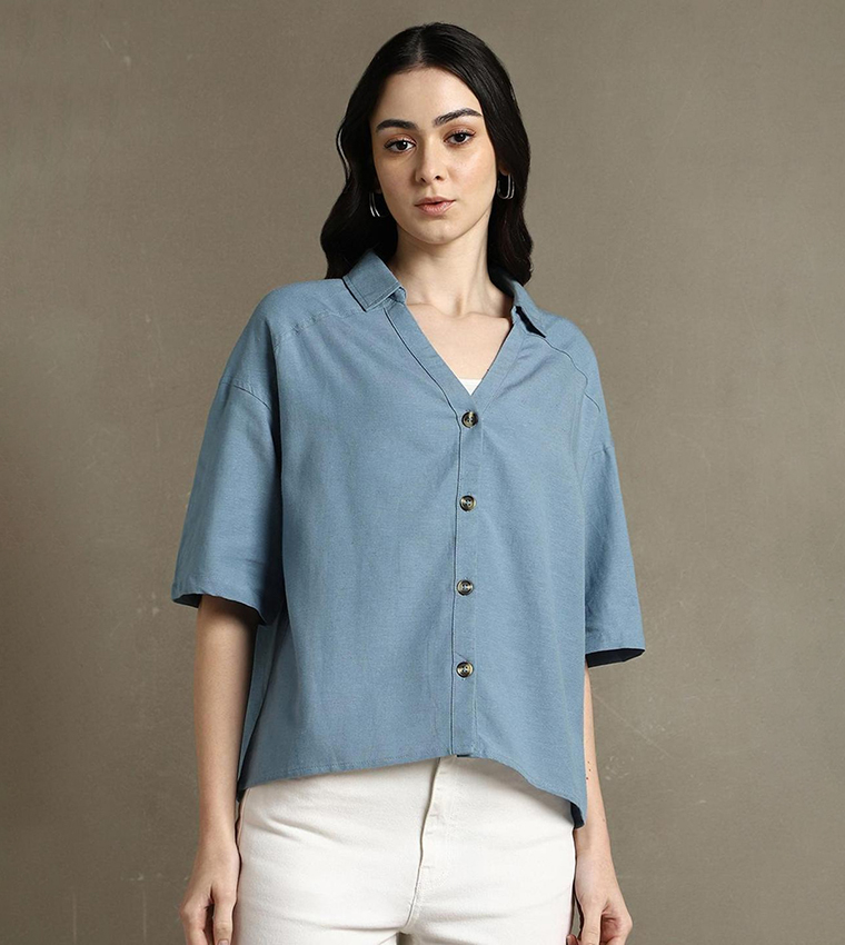Solid Oversized Shirt 