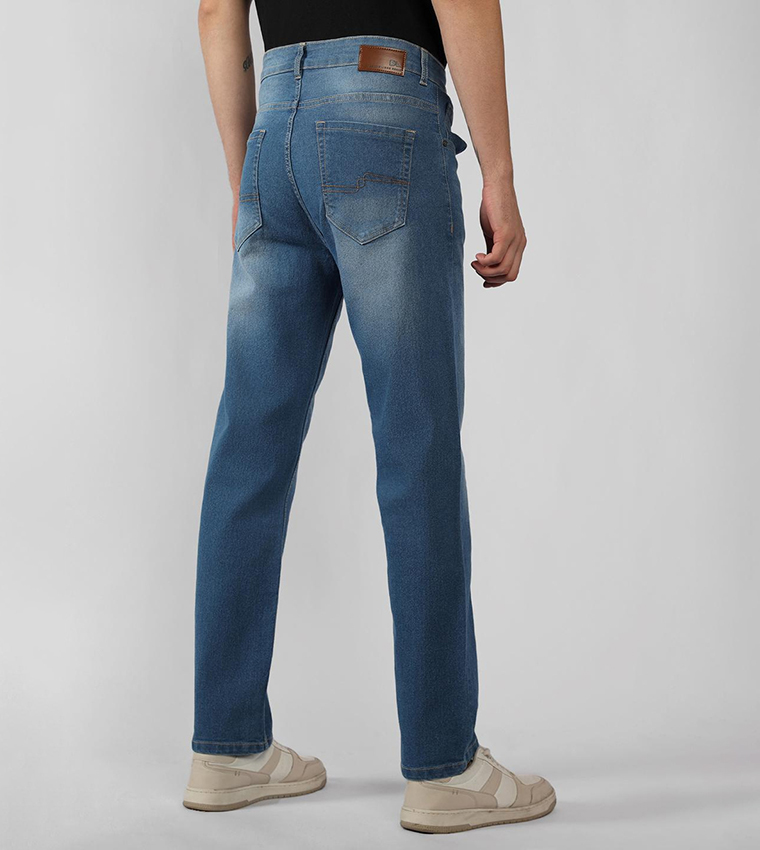 Mid Wash Relaxed Fit Jeans