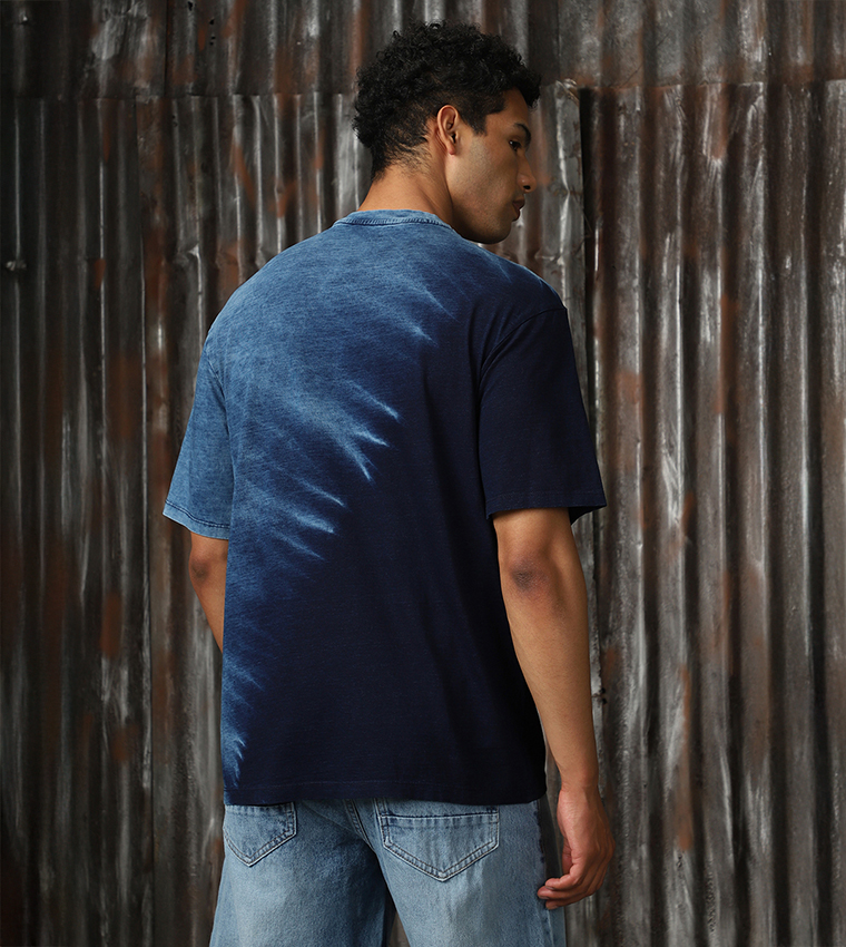 Acid Washed Round Neck T-Shirt