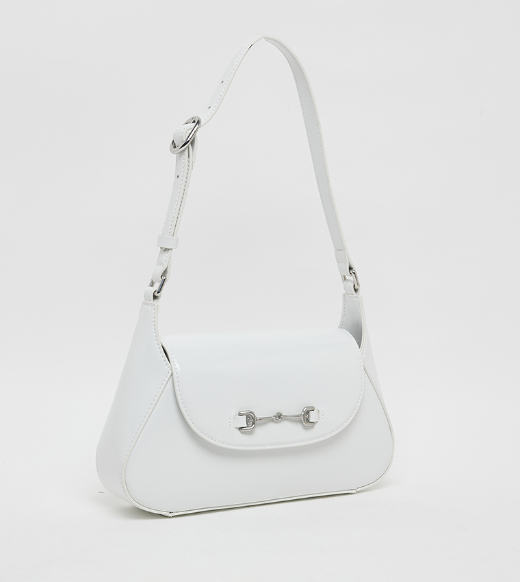 LORAINE Logo Detail Flap Shoulder Bag