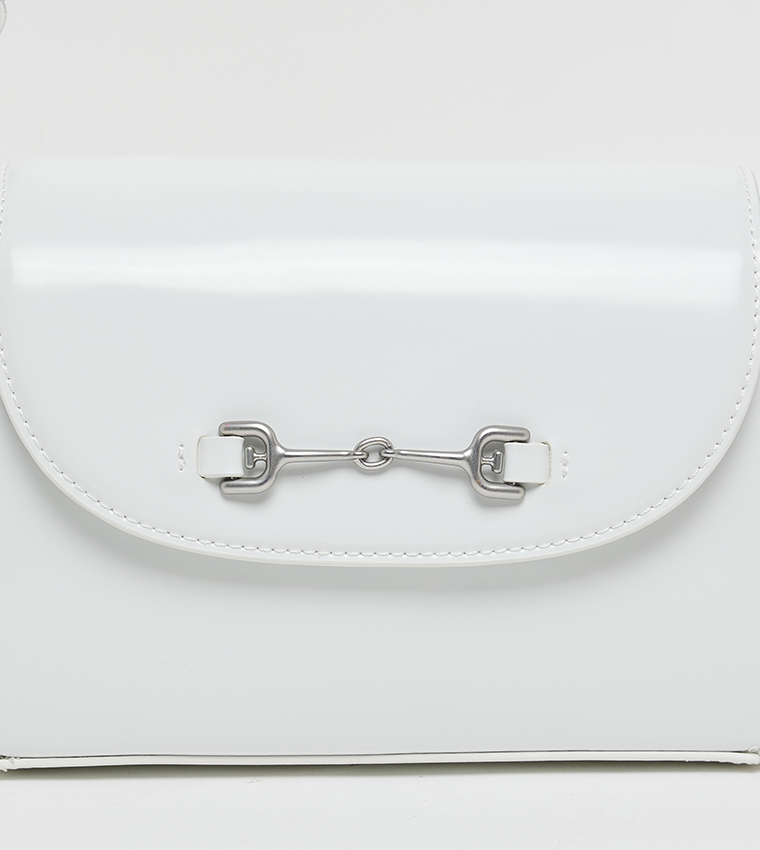 LORAINE Logo Detail Flap Shoulder Bag