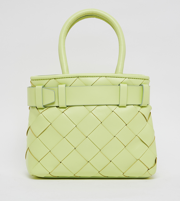 CLEO Basket Weave Mini Tote Bag