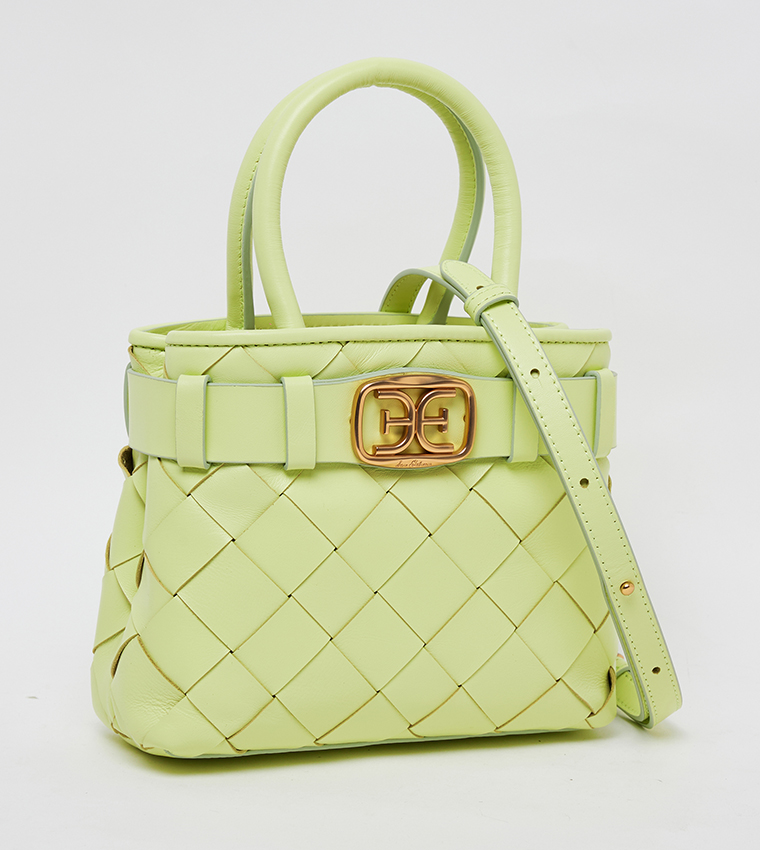 CLEO Basket Weave Mini Tote Bag