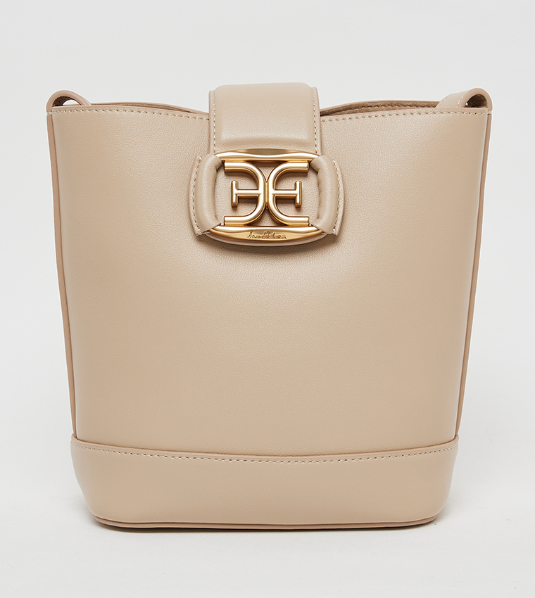 HAZEL Logo Detail Bucket Bag