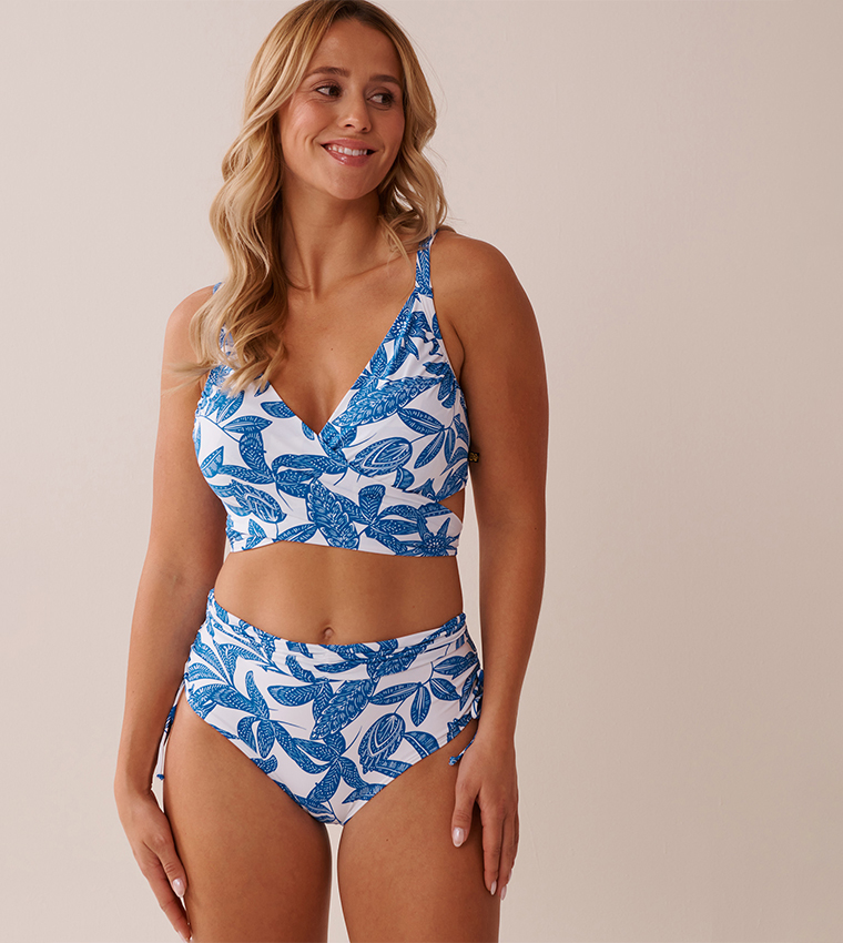 Mermaid Garden D Cup Draped Bikini Top