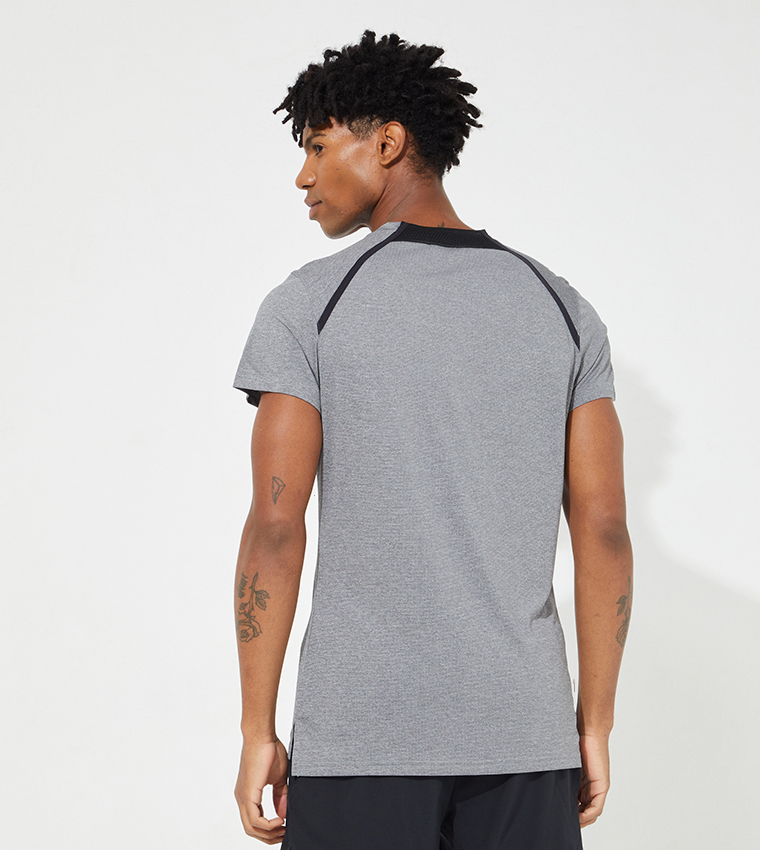 The Code Printed V-Neck Active T-Shirt