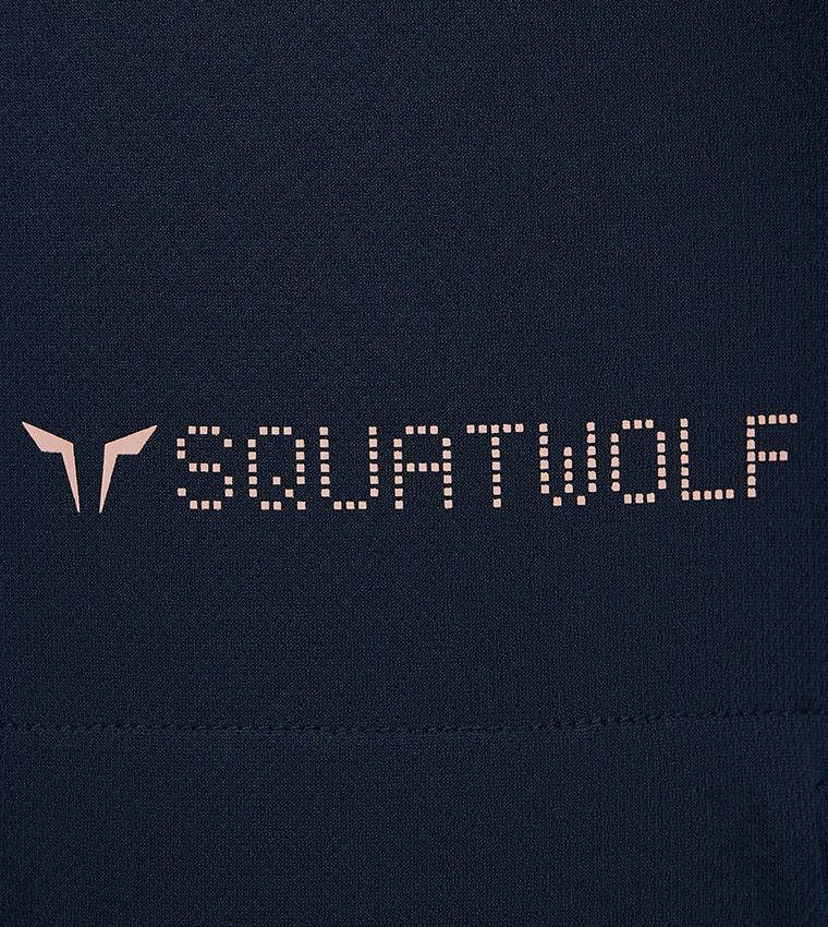 Logo Printed Half-Zipper T-Shirt