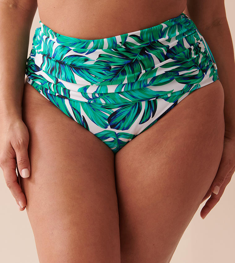 Buy La Vie En Rose Recycled Fibers Draped High Waist Bikini Bottom In Multiple Colors 6thStreet Kuwait