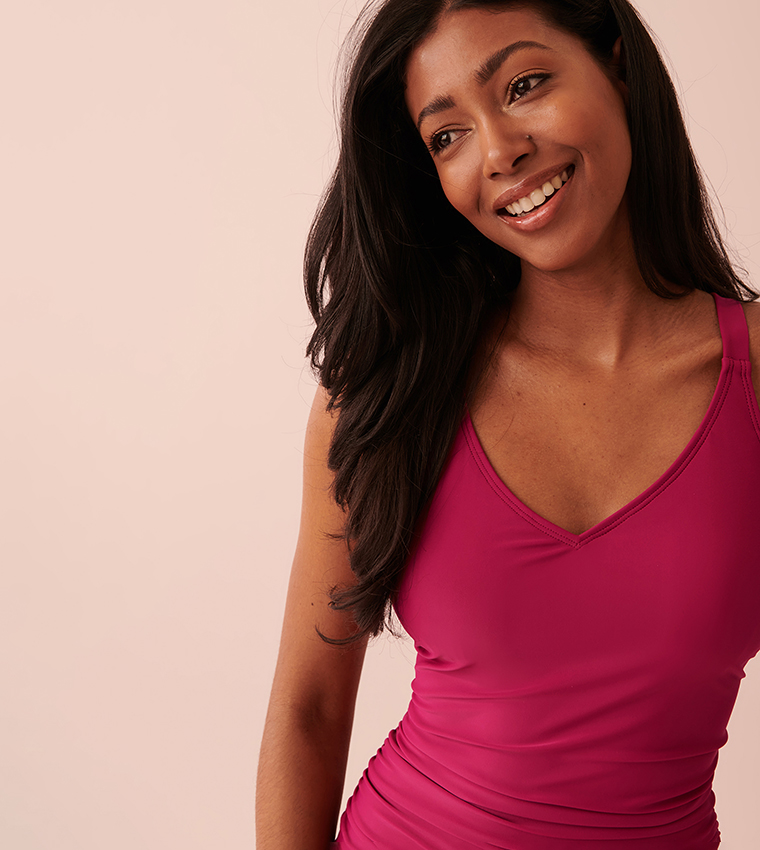 NAOMIE Shirred One-piece Swimsuit
