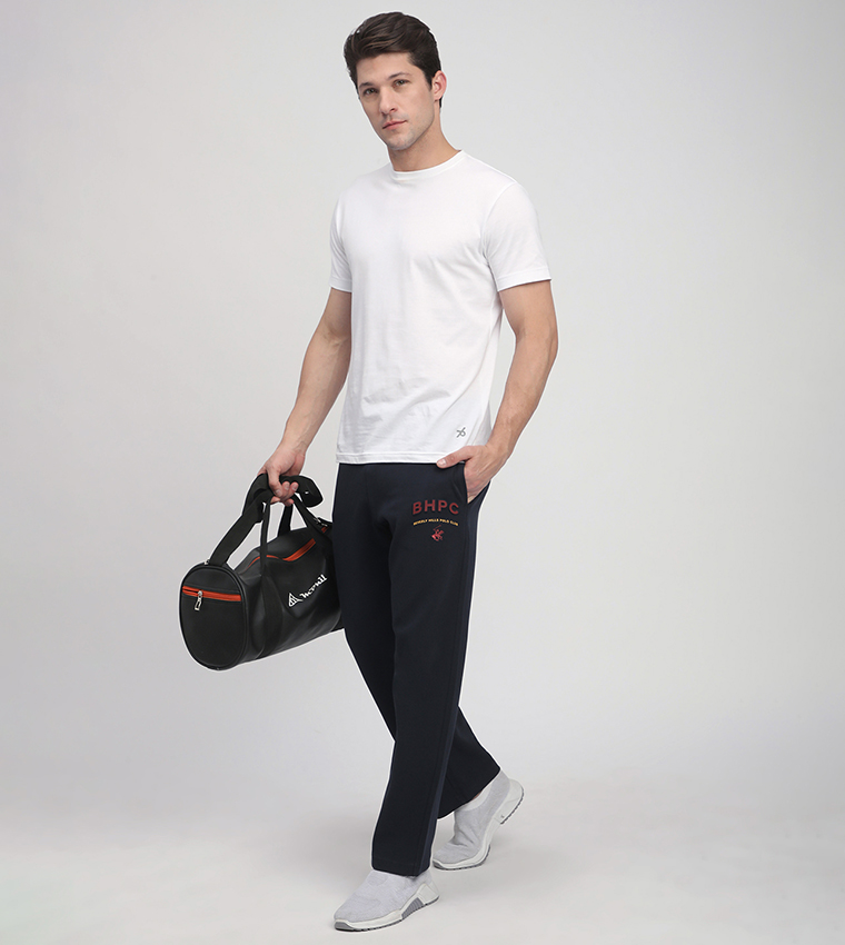 Logo Detail Straight Fit Pants