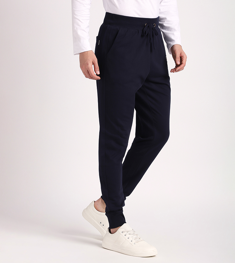 Logo Printed Drawstring Waist Joggers