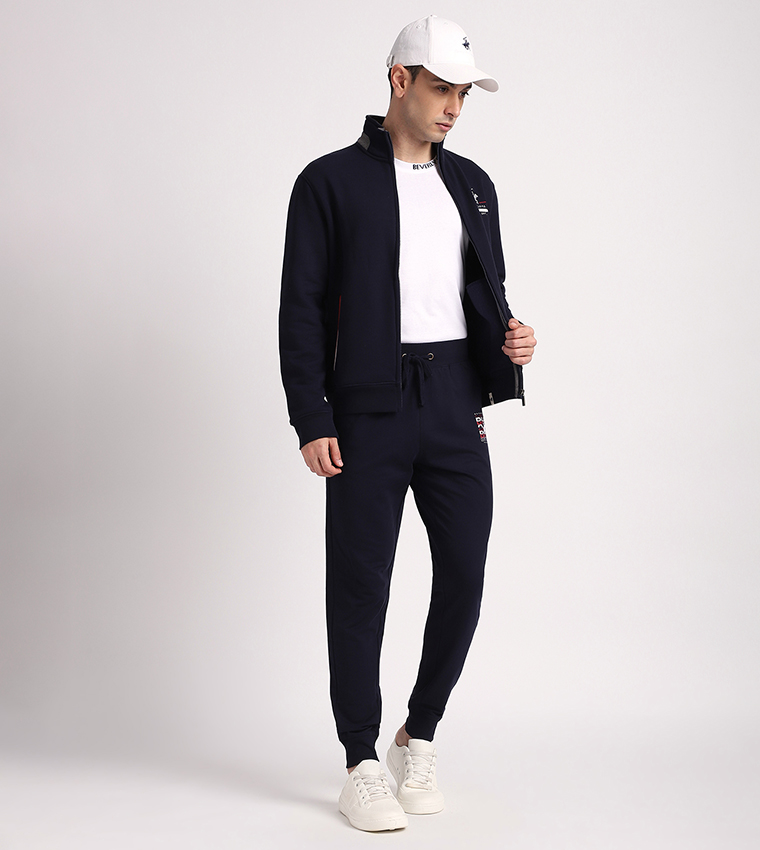 Logo Printed Drawstring Waist Joggers