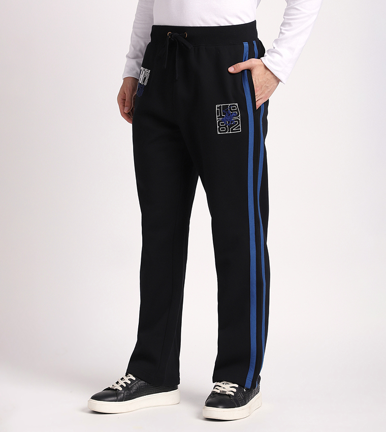 Logo Printed Drawstring Waist Trackpants