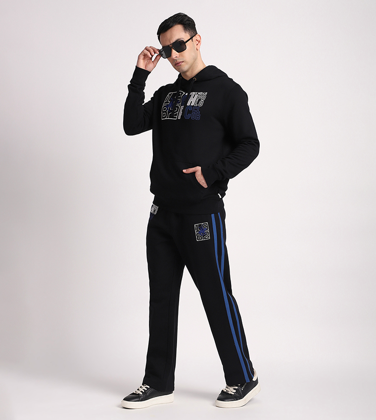 Logo Printed Drawstring Waist Trackpants